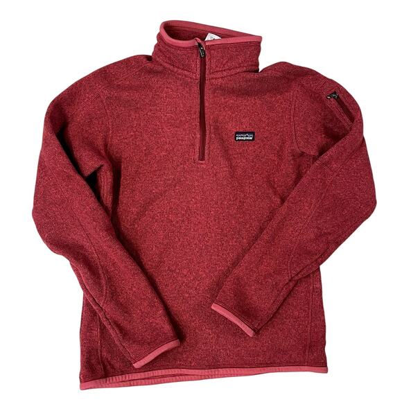 Patagonia Women's Better Sweater 1/4-Zip Red Size S - Picture 1 of 6